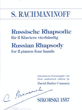 Russian Rhapsody 2pno/4hand Two Pianos Four Hands Russische Rhapsodie