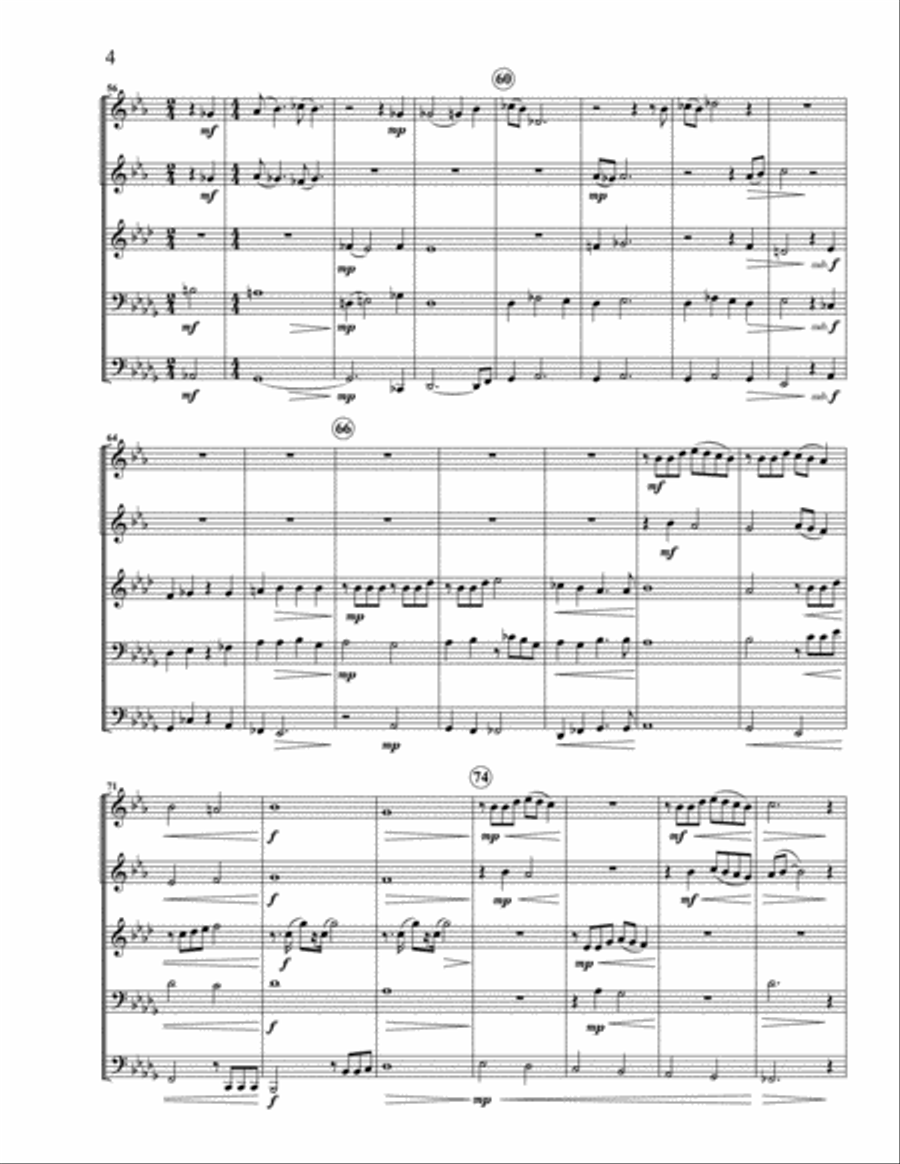 Royal Celebration for Brass Quintet Brass Quintet scores gallery preview page 5
