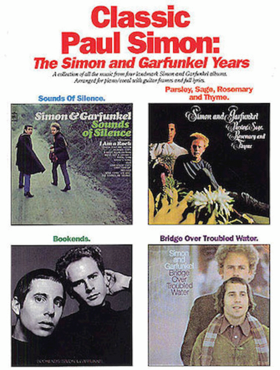Classic Paul Simon – The Simon and Garfunkel Years Piano, Vocal, Guitar scores gallery preview page 1