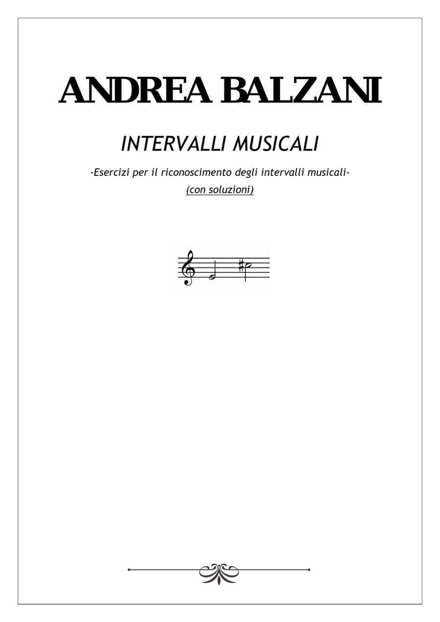Esercizi per il riconoscimento degli intervalli musicali (con soluzioni) Part scores gallery preview page 1