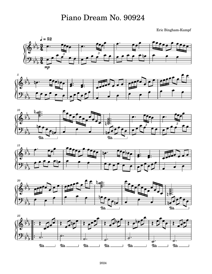 Piano Dream No. 90924 Piano Solo scores gallery preview page 1