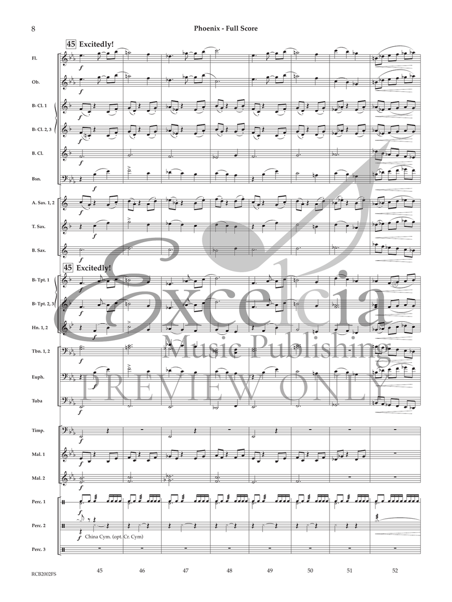 Phoenix (Score) Phoenix (Score) Concert Band scores gallery preview page 9