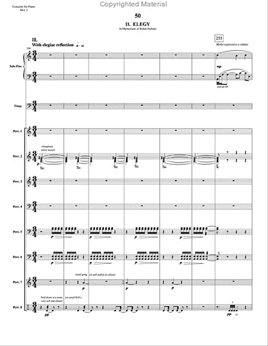 Concerto for Piano and Percussion Orchestra Percussion Ensemble scores gallery preview page 72