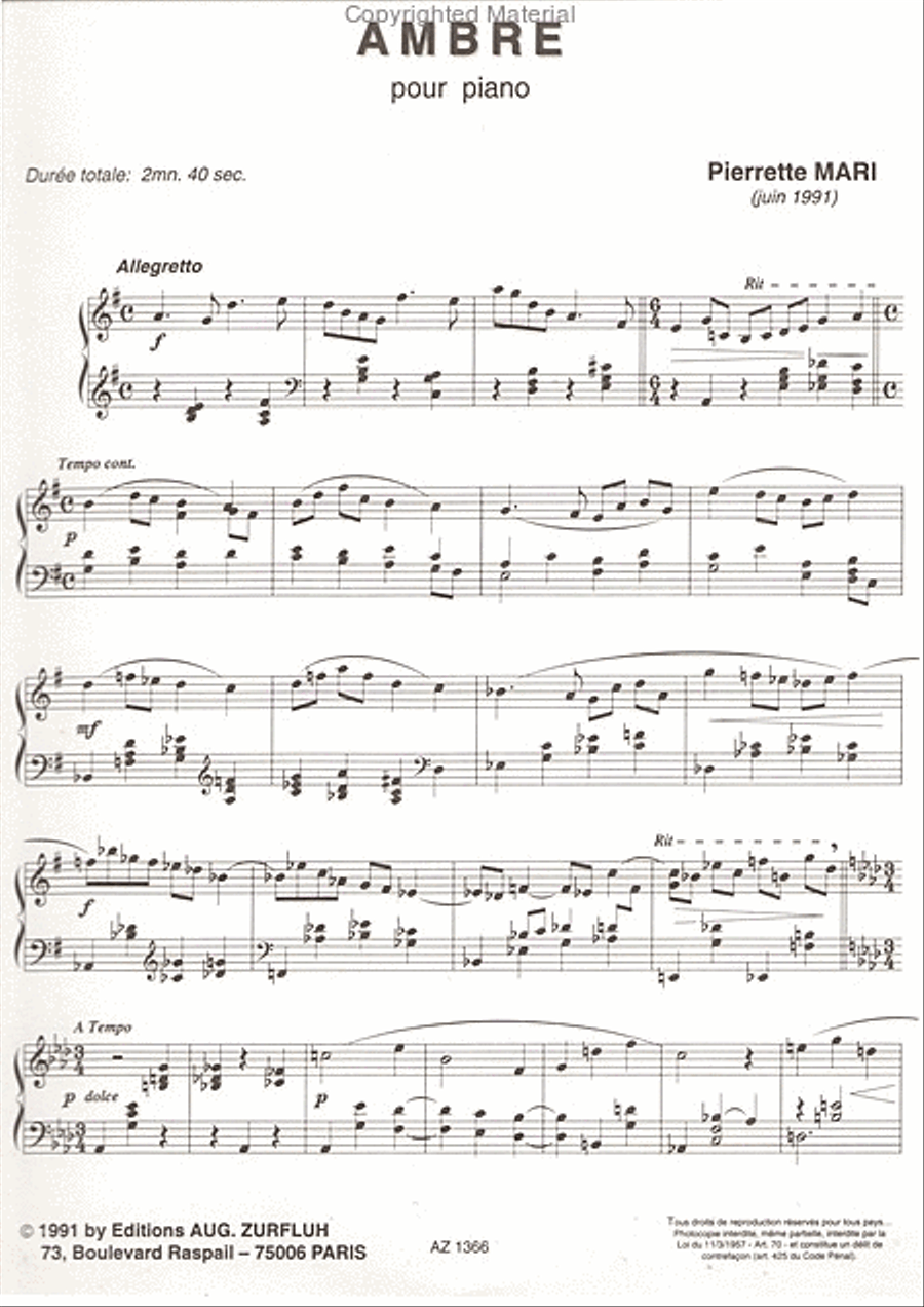 Ambre Ambre Percussion scores gallery preview page 2