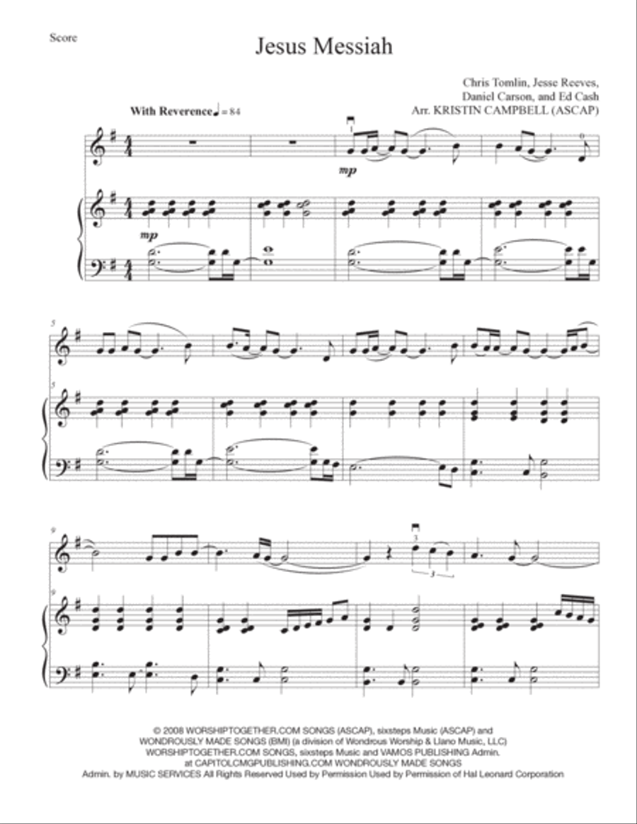 Jesus Messiah Violin Solo scores gallery preview page 2