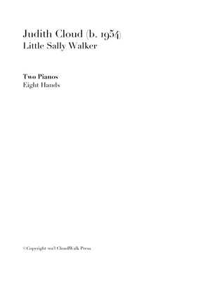 Book cover for Little Sally Walker for two pianos, 8 hands