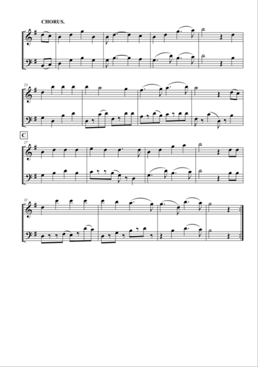 Yellow Rose of Texas Woodwind Duet scores gallery preview page 2