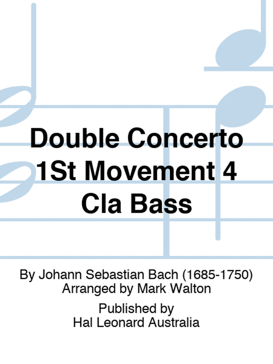 Double Concerto 1St Movement 4 Cla Bass