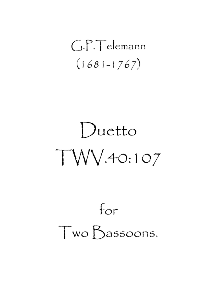 Duetto TWV40:107 image number null