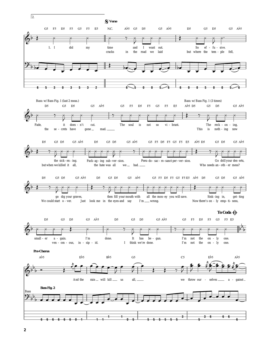 Psychosocial Electric Guitar scores gallery preview page 2