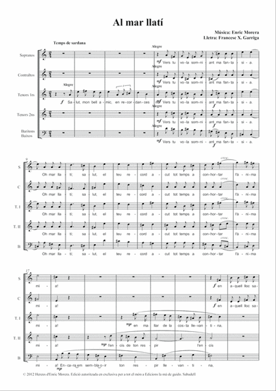 Al mar llatí 4-Part scores gallery preview page 5