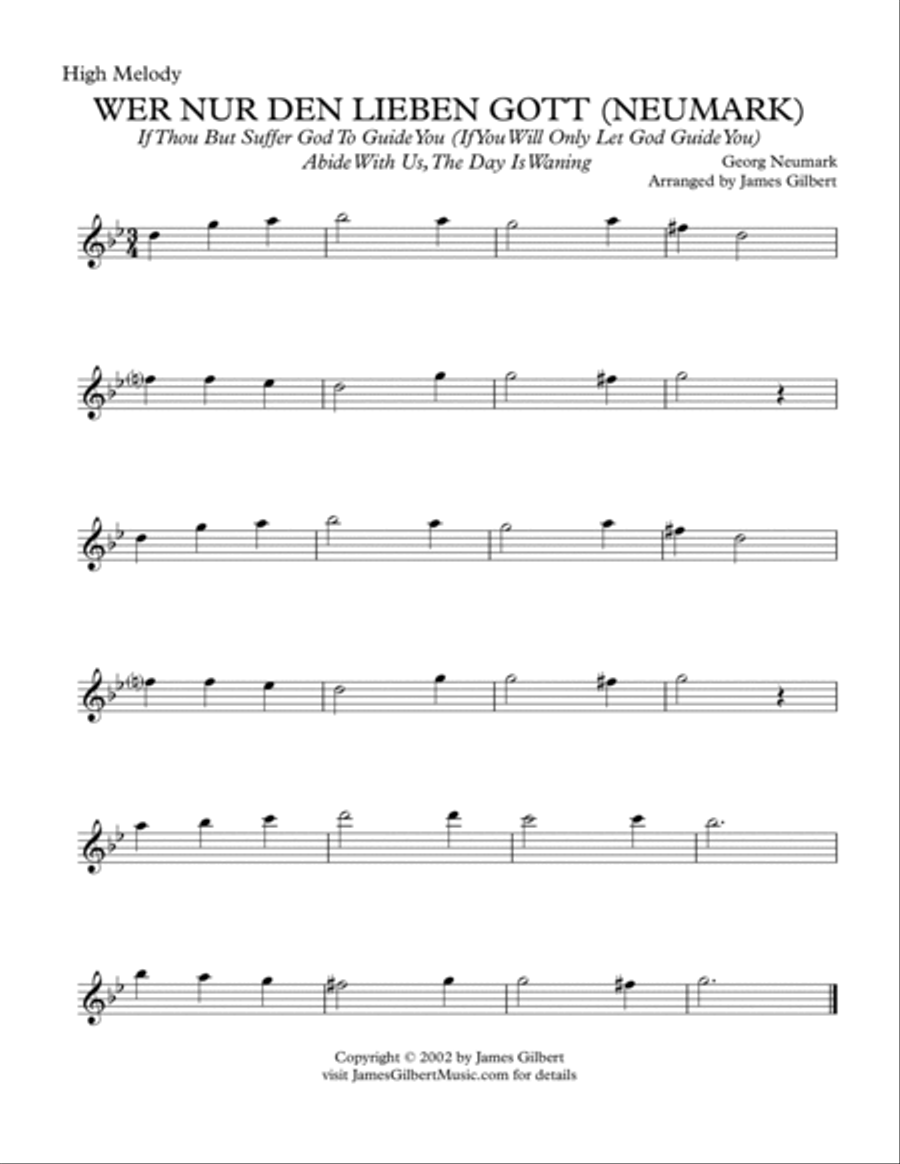 NEUMARK [WER NUR DEN LIEBEN GOTT] Small Ensemble scores gallery preview page 4