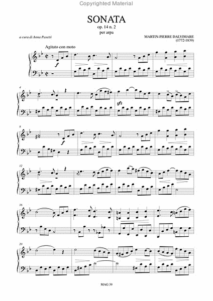Sonata Op. 14 No. 2 for Harp