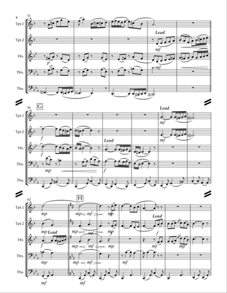 Maria, Mari! (Oh Marie) for Brass Quintet) Brass Quintet scores gallery preview page 5