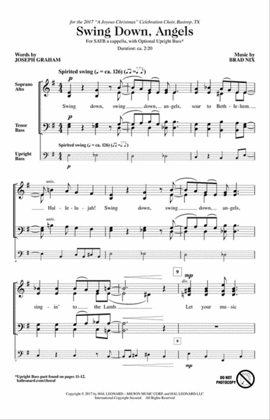 Swing Down, Angels Swing Down, Angels 4-Part scores gallery preview page 2