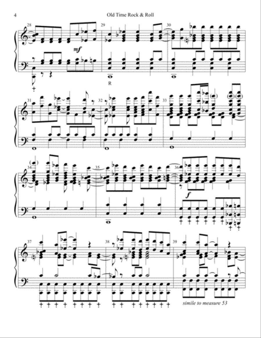 Old Time Rock & Roll Handbell Choir scores gallery preview page 5