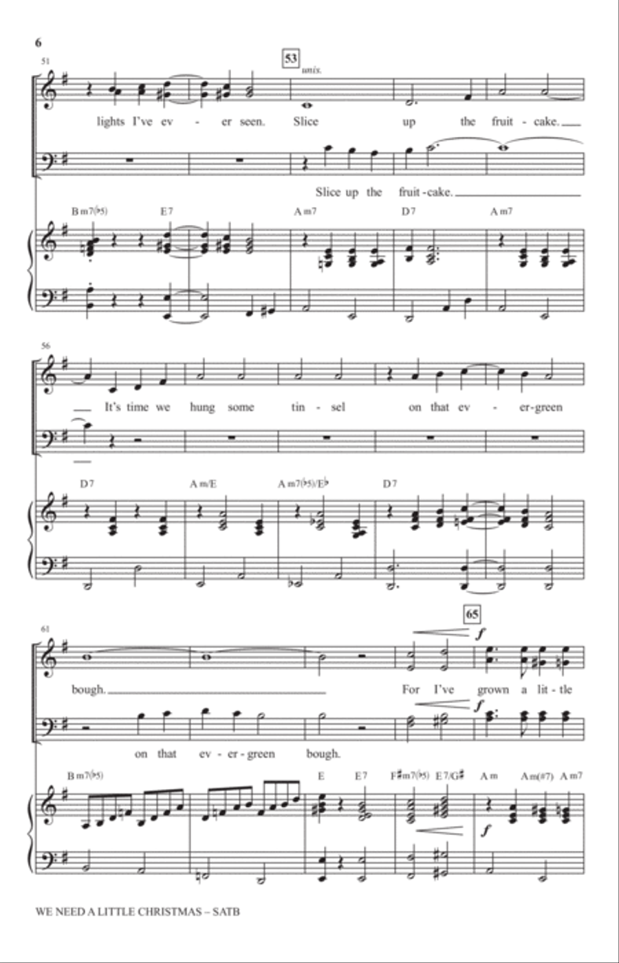 We Need A Little Christmas (from Mame) (arr. Mark Hayes) 4-Part scores gallery preview page 5