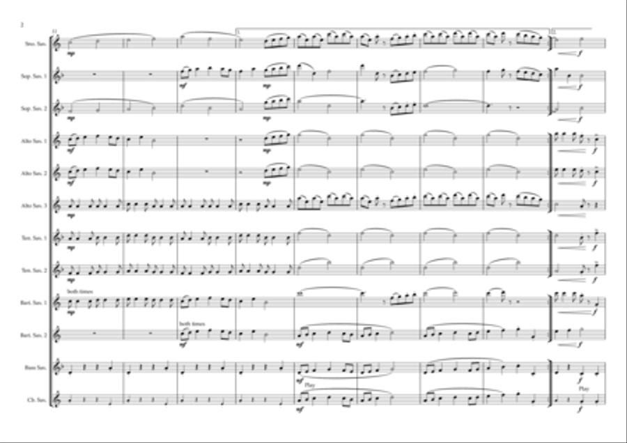 Christmas Troika (sleigh Ride) Woodwind Ensemble scores gallery preview page 2