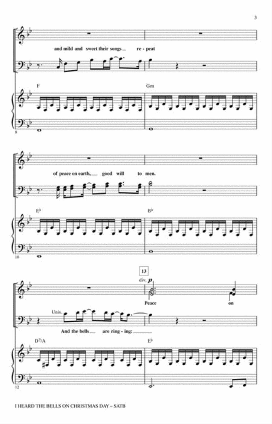 I Heard the Bells on Christmas Day 4-Part scores gallery preview page 3
