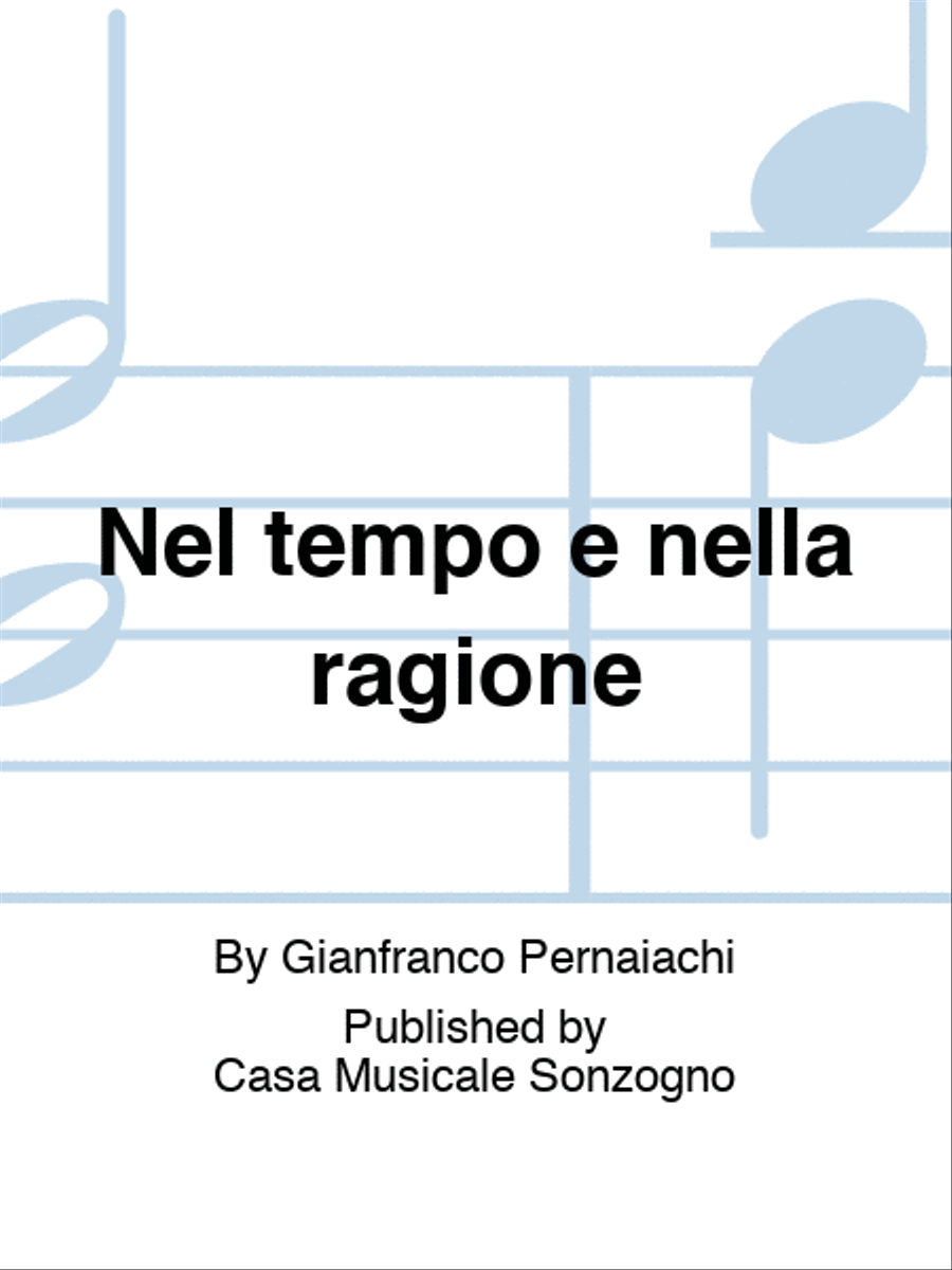 Nel tempo e nella ragione Orchestra scores gallery preview page 1