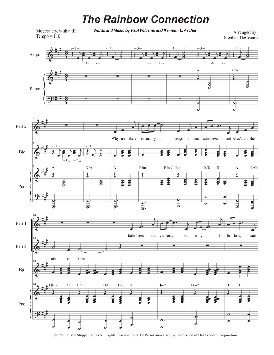 The Rainbow Connection 2-Part scores gallery preview page 1
