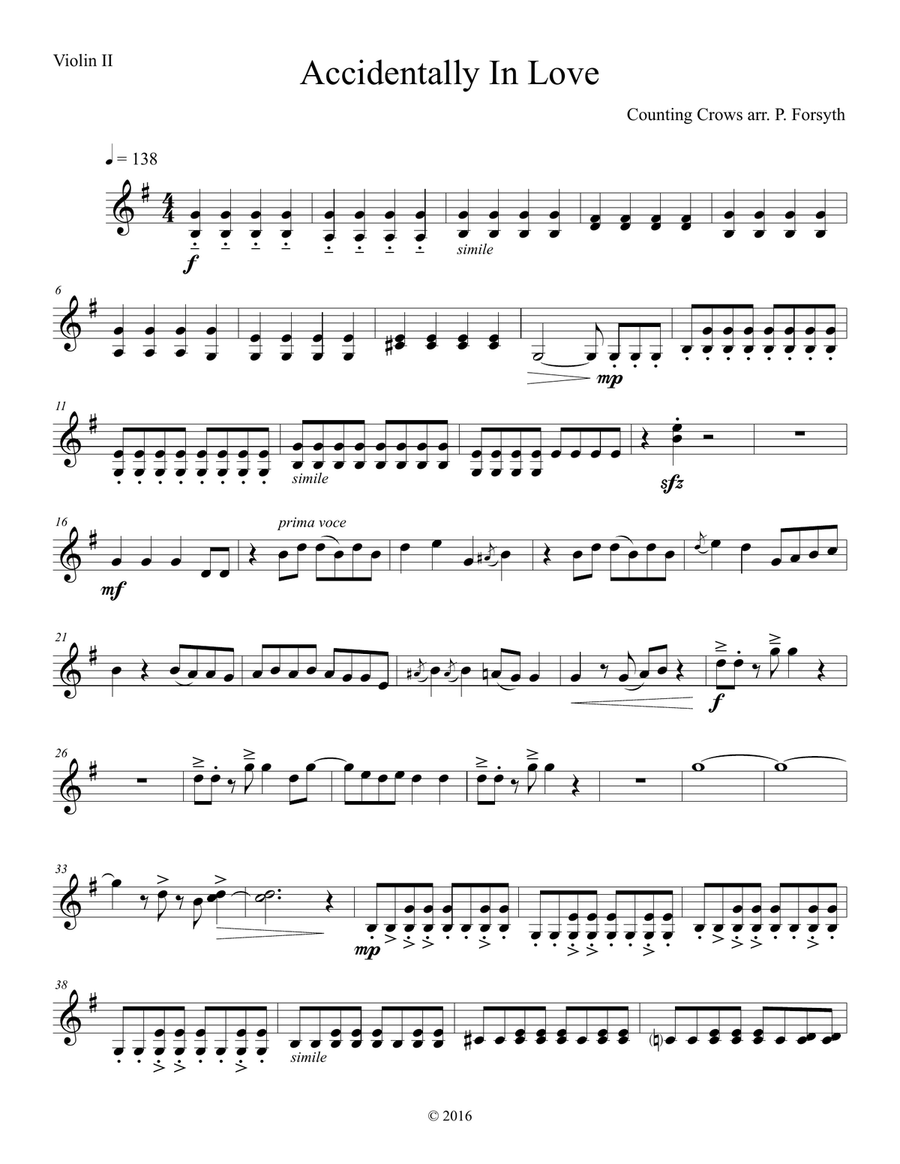 Accidentally In Love String Quartet scores gallery preview page 3