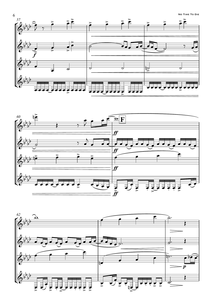 No Time To Die Woodwind Ensemble scores gallery preview page 6