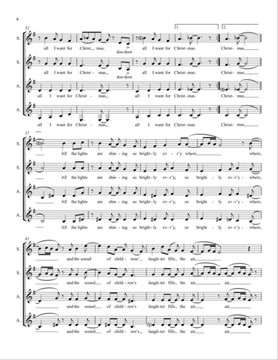 All I Want For Christmas Is You All I Want For Christmas Is You SSAA scores gallery preview page 5