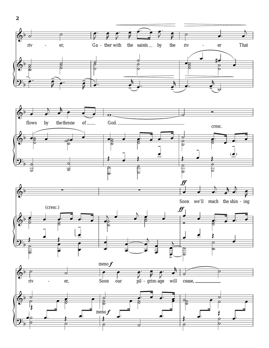At The River Piano, Vocal scores gallery preview page 2