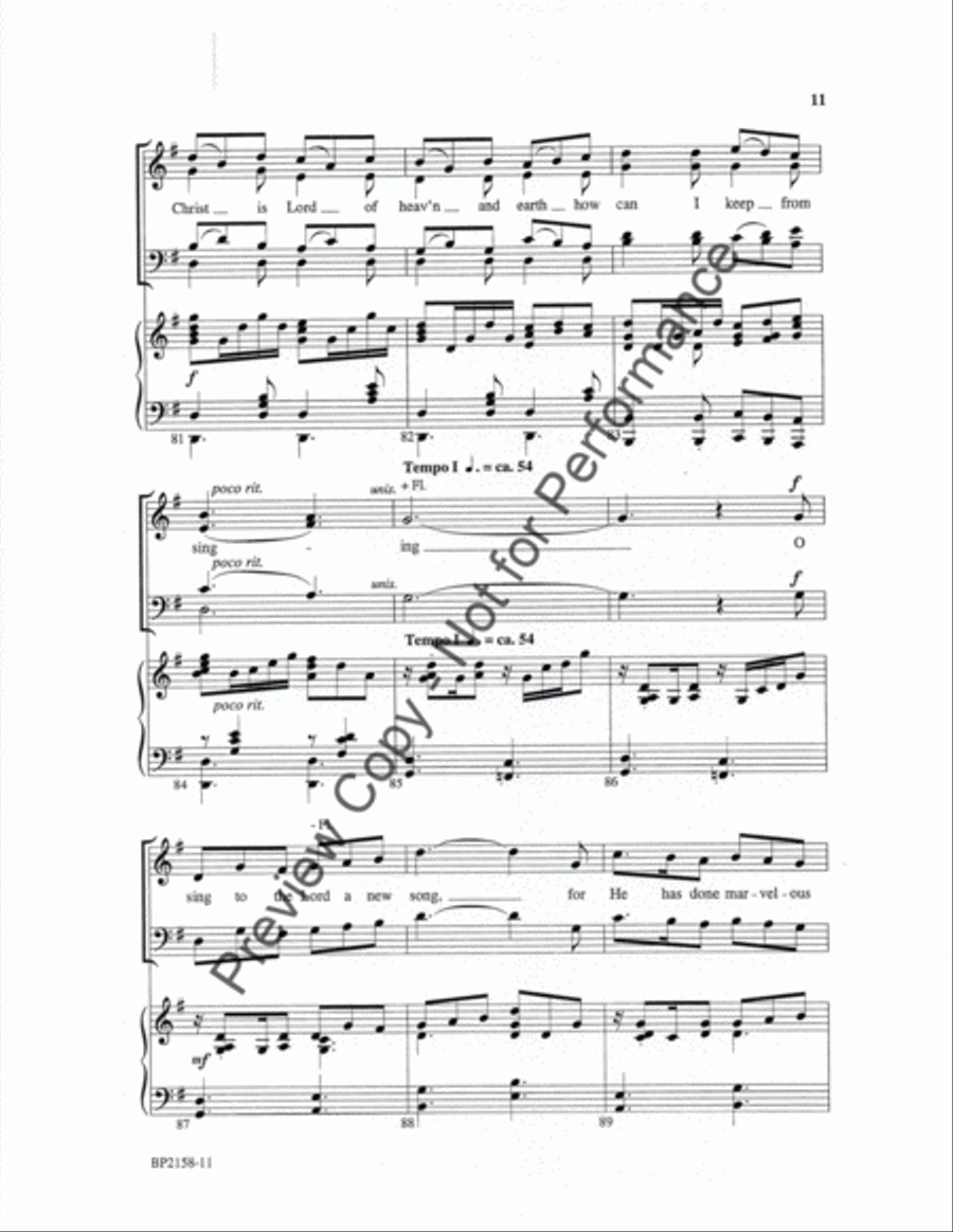 O Sing to the Lord a New Song! 4-Part scores gallery preview page 11