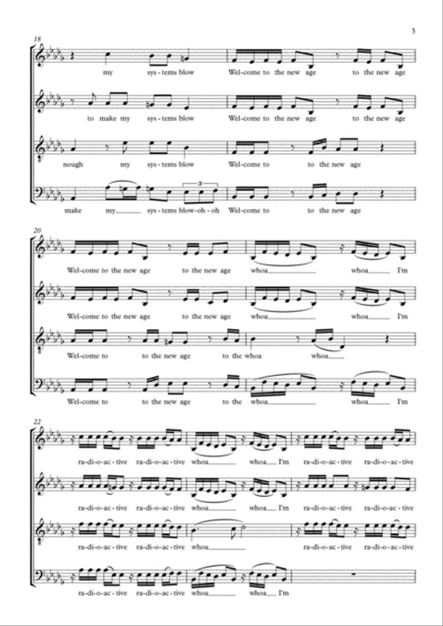 Radioactive 4-Part scores gallery preview page 3