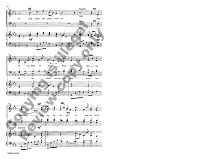 Lord Jesus, Think on Me 4-Part scores gallery preview page 3