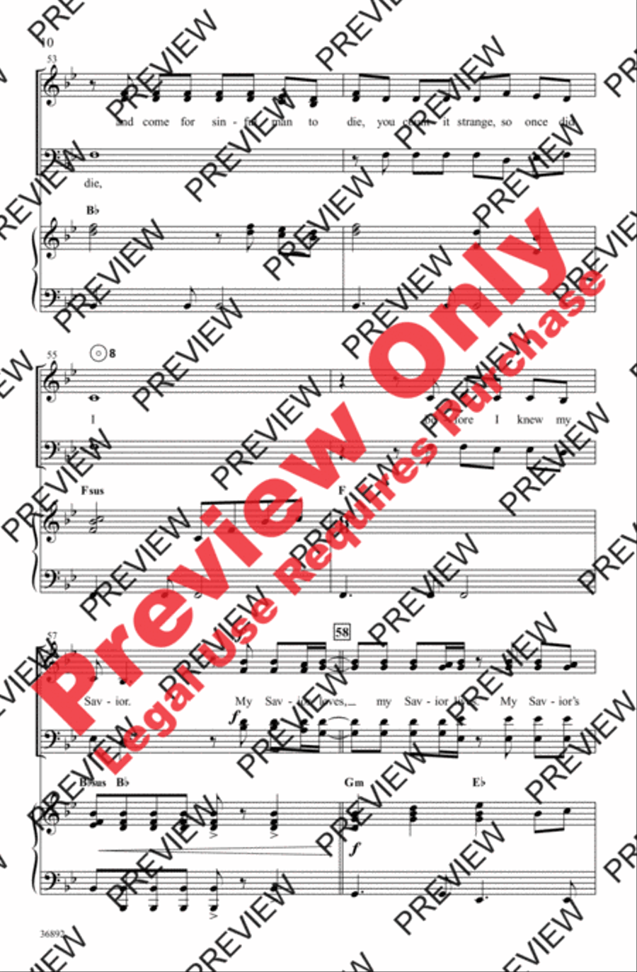 My Savior, My God 4-Part scores gallery preview page 10