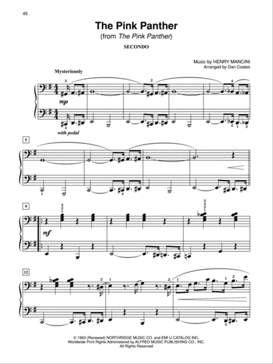Dan Coates Popular Piano Library -- Duets from the Movies Small Ensemble scores gallery preview page 5