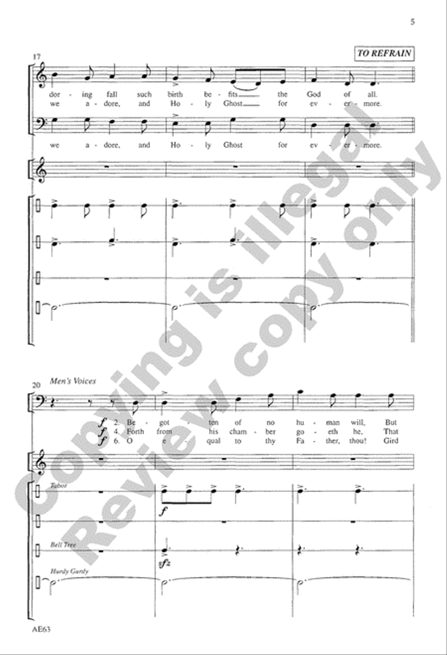 Advent Processional Unison Choir scores gallery preview page 5