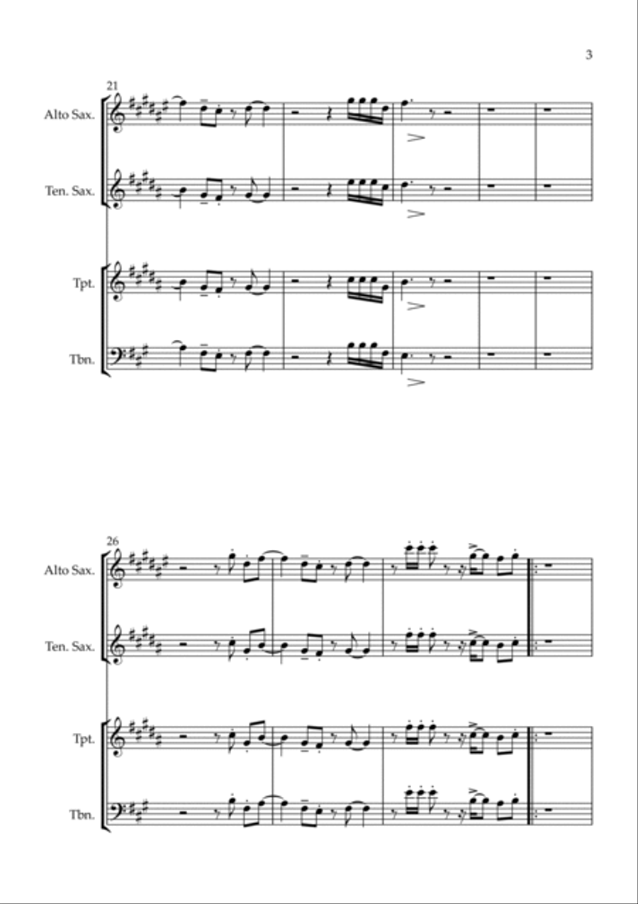 Natty Dread Tenor Saxophone scores gallery preview page 3