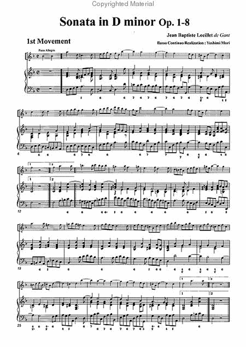 Sonata in D minor, Op. 1-8