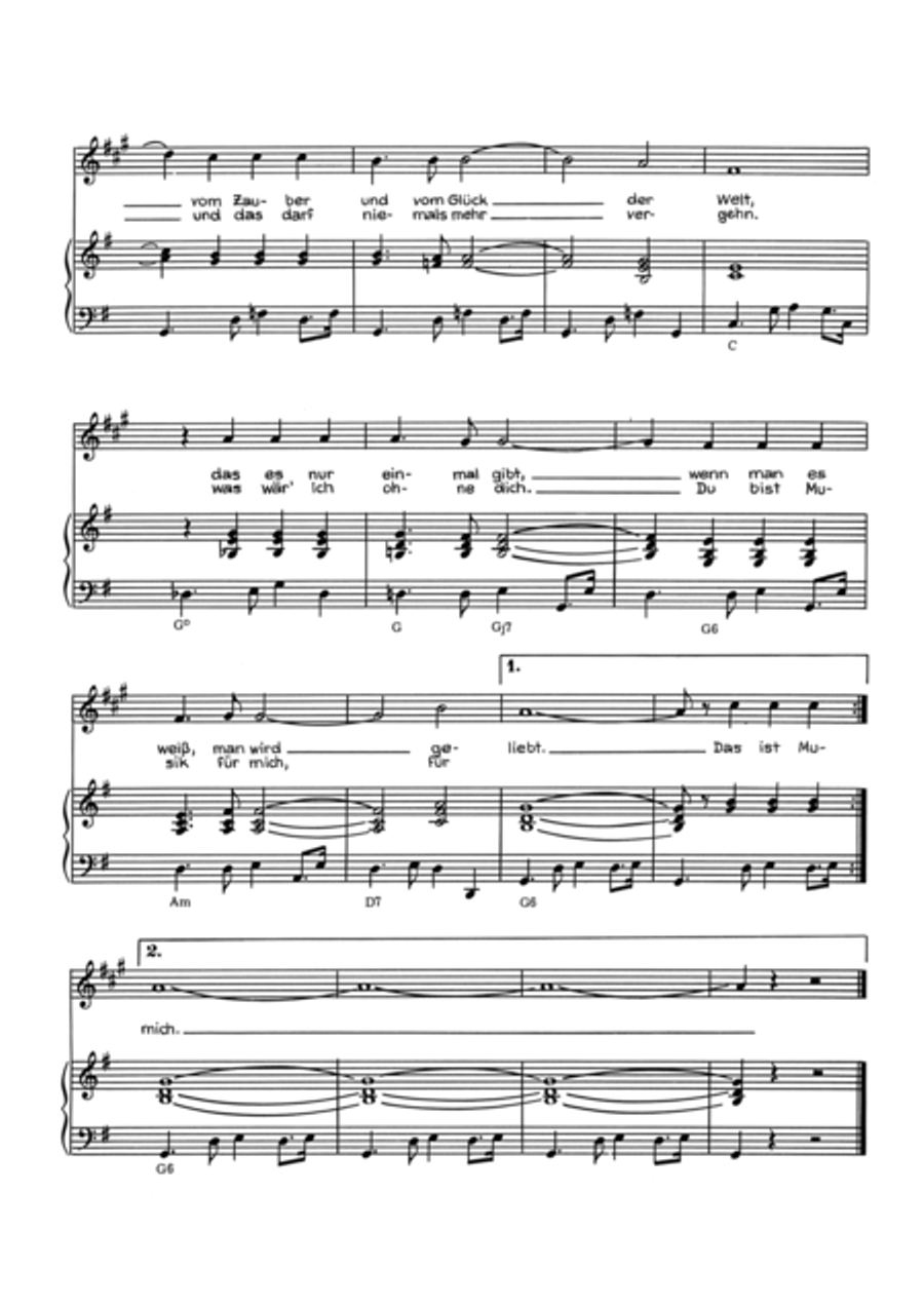 Das Ist Musik Fur Mich Piano, Vocal scores gallery preview page 3