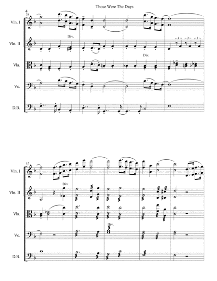 Those Were The Days Small Ensemble scores gallery preview page 5