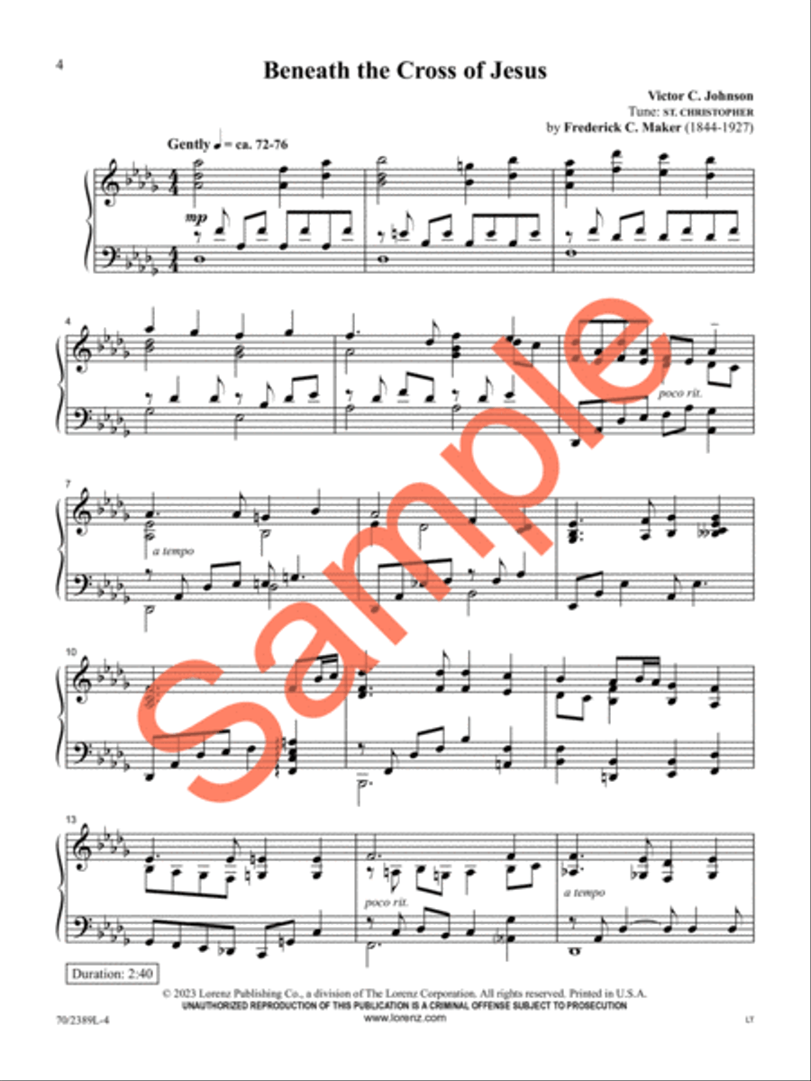 The Rugged Cross, the Empty Tomb Piano Solo scores gallery preview page 5