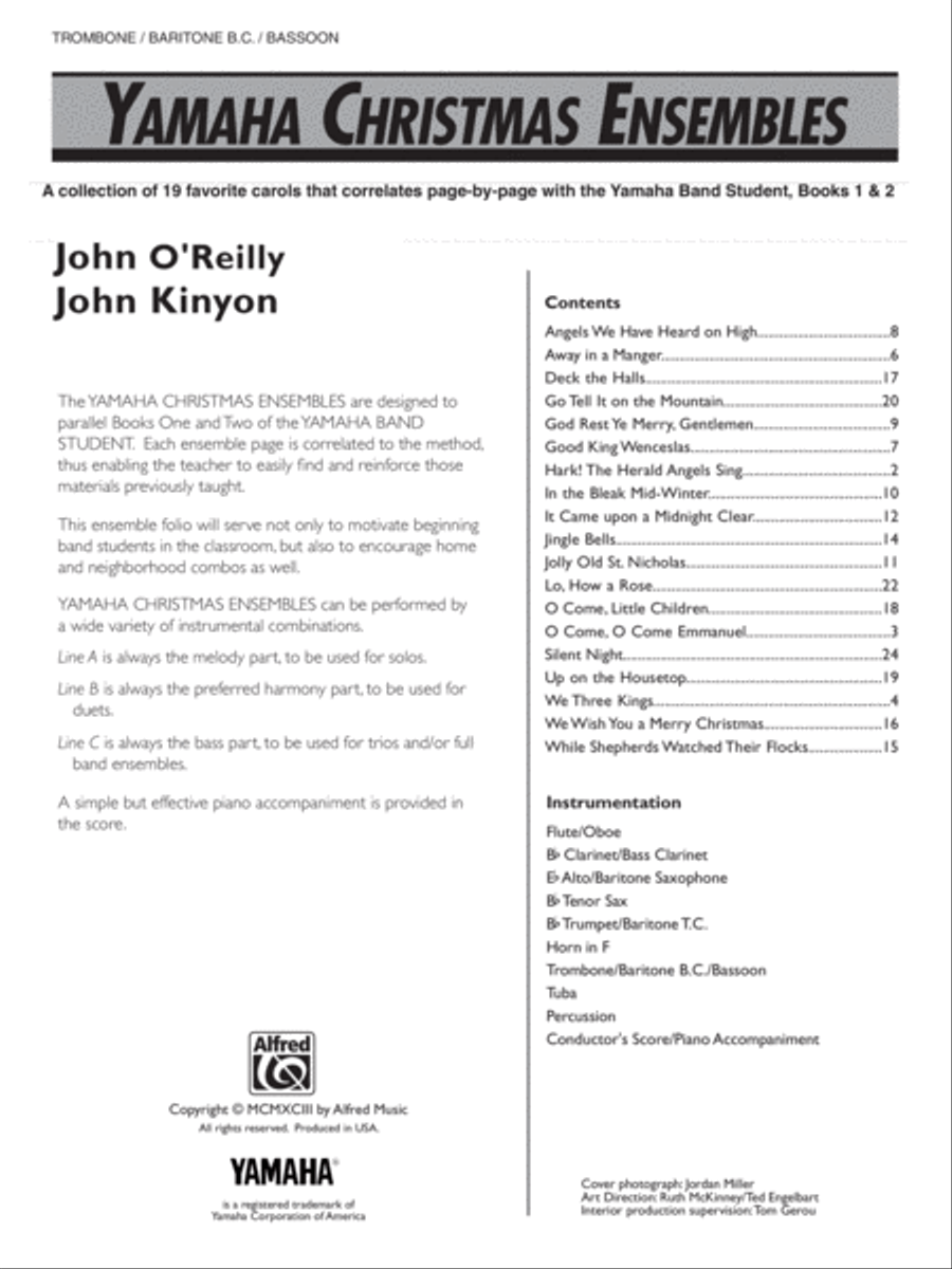 Yamaha Christmas Ensembles Concert Band Methods scores gallery preview page 2