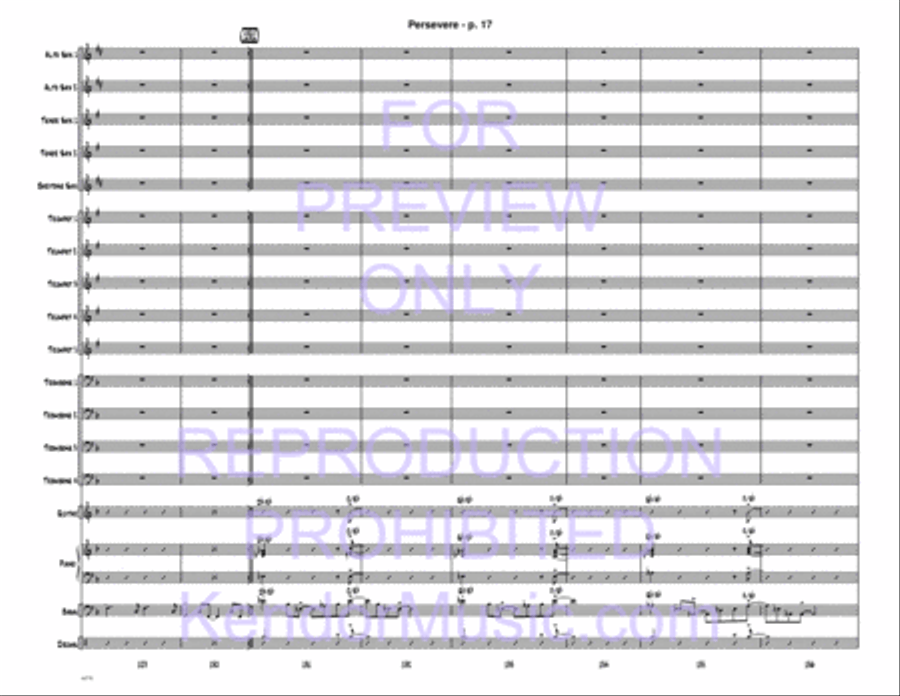 Persevere (Full Score) Jazz Ensemble scores gallery preview page 18