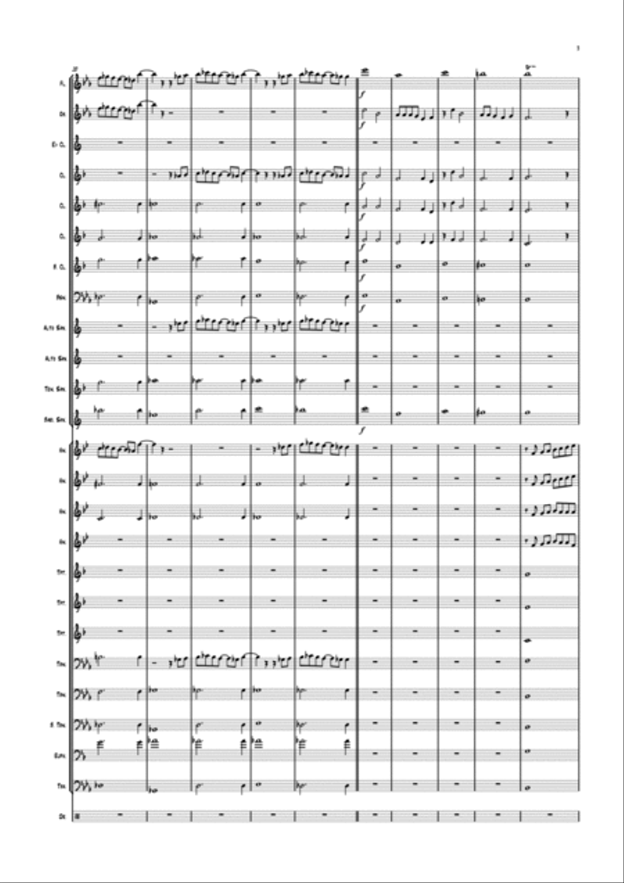Life On Mars Concert Band scores gallery preview page 3