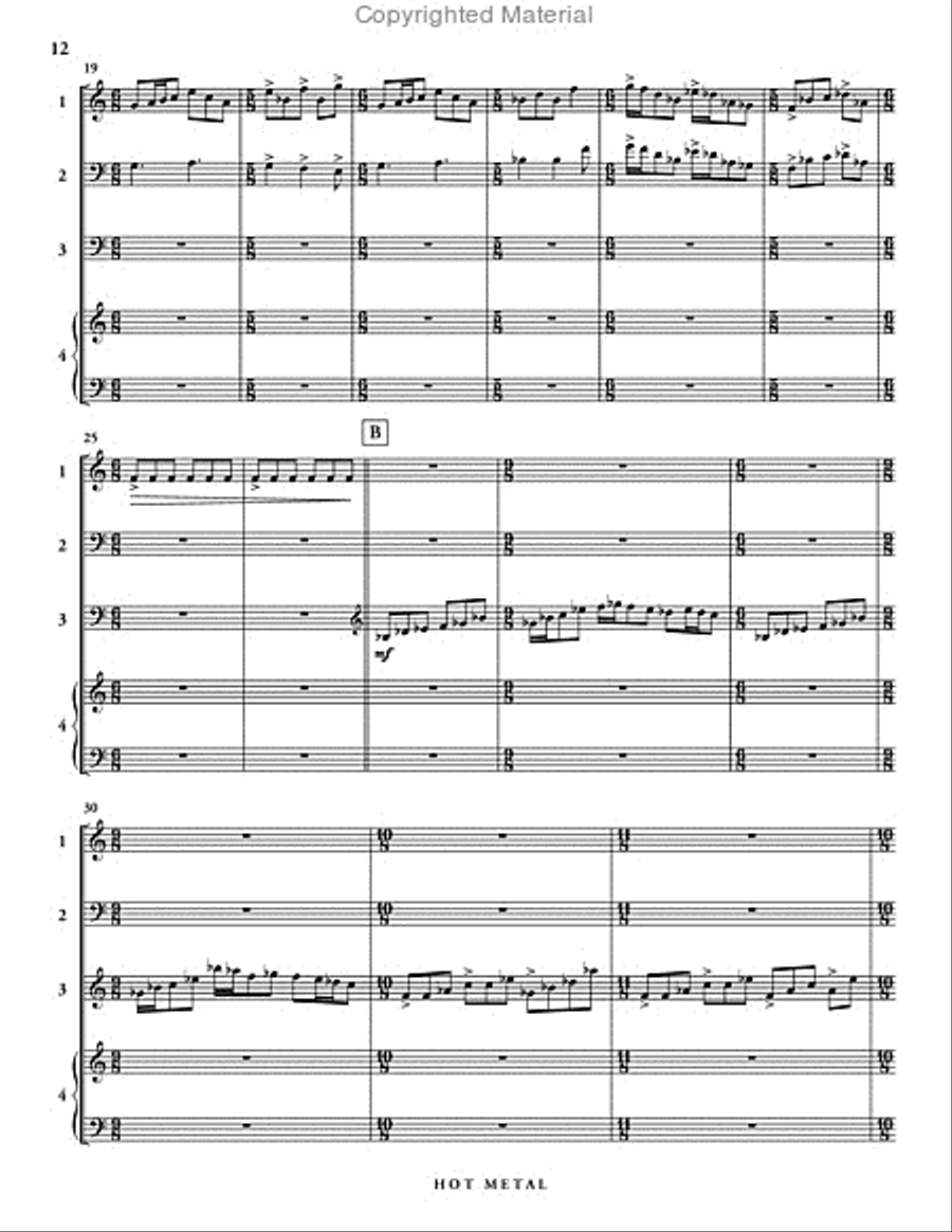 Hot Metal Percussion Ensemble scores gallery preview page 13