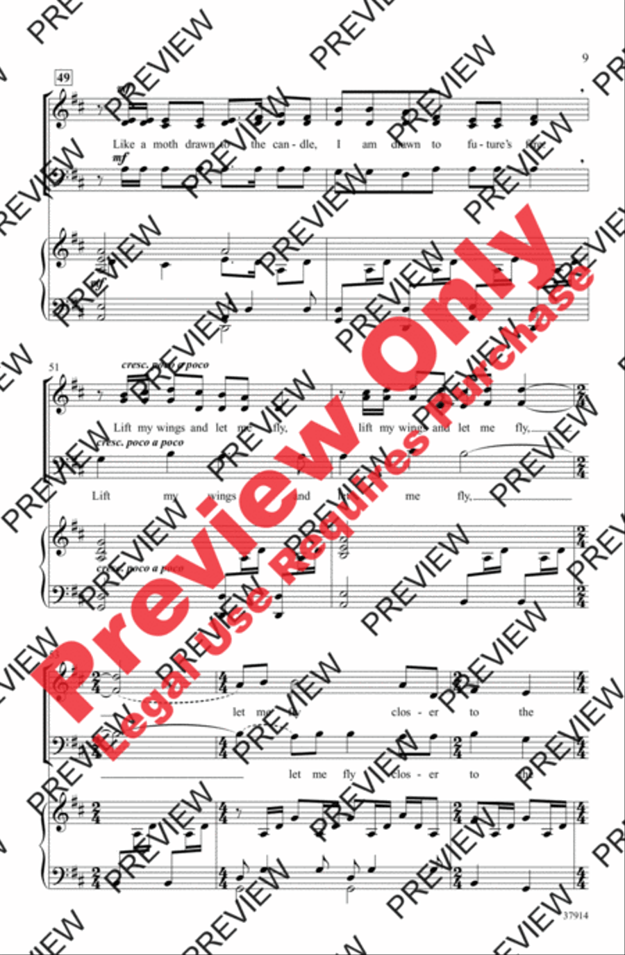 Closer to the Flame 3-Part scores gallery preview page 19