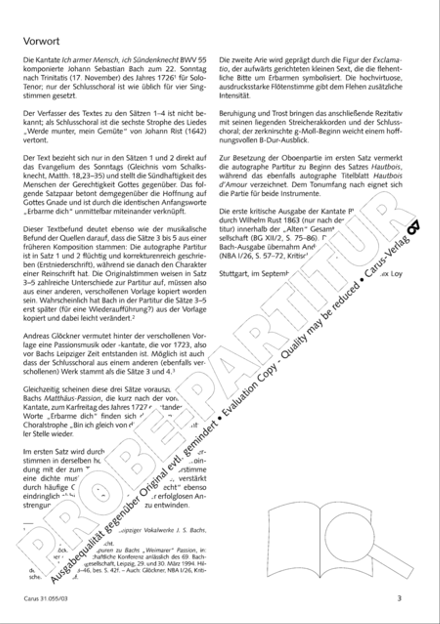 A feeble soul, a slave of sin (Ich armer Mensch, ich Sundenknecht) 4-Part scores gallery preview page 4