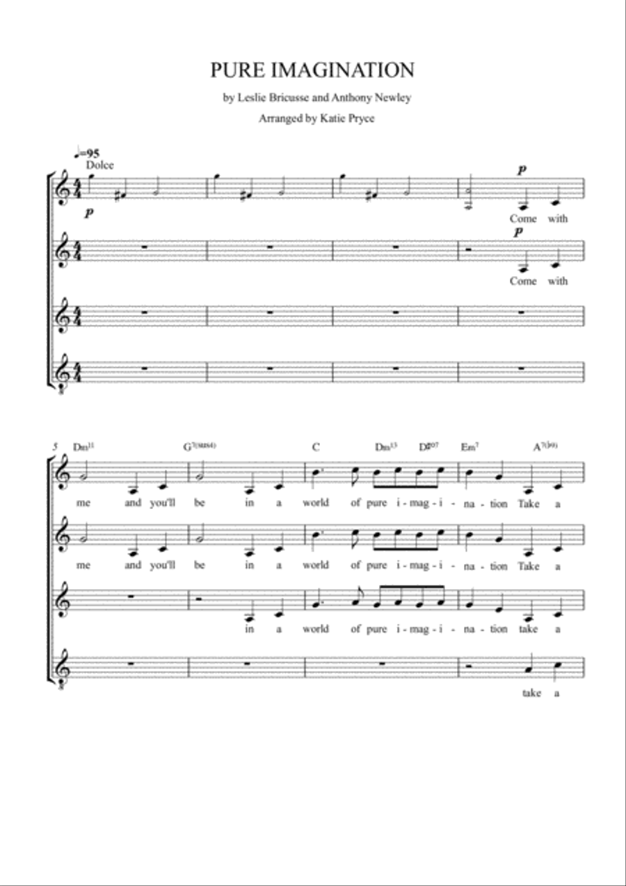 Pure Imagination 4-Part scores gallery preview page 1