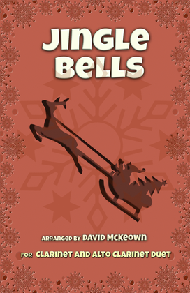 Book cover for Jingle Bells, Jazz Style, for Clarinet and Alto Clarinet Duet