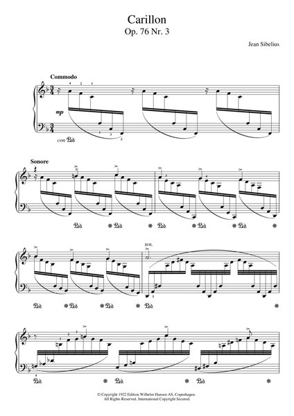 13 Morceaux, Op.76 - III. Carillon