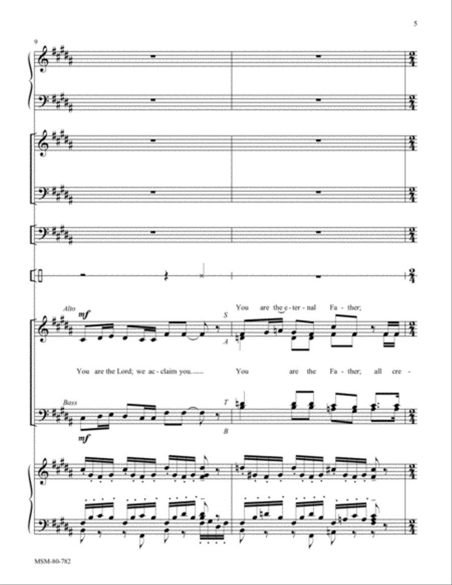 Te Deum Choir scores gallery preview page 5
